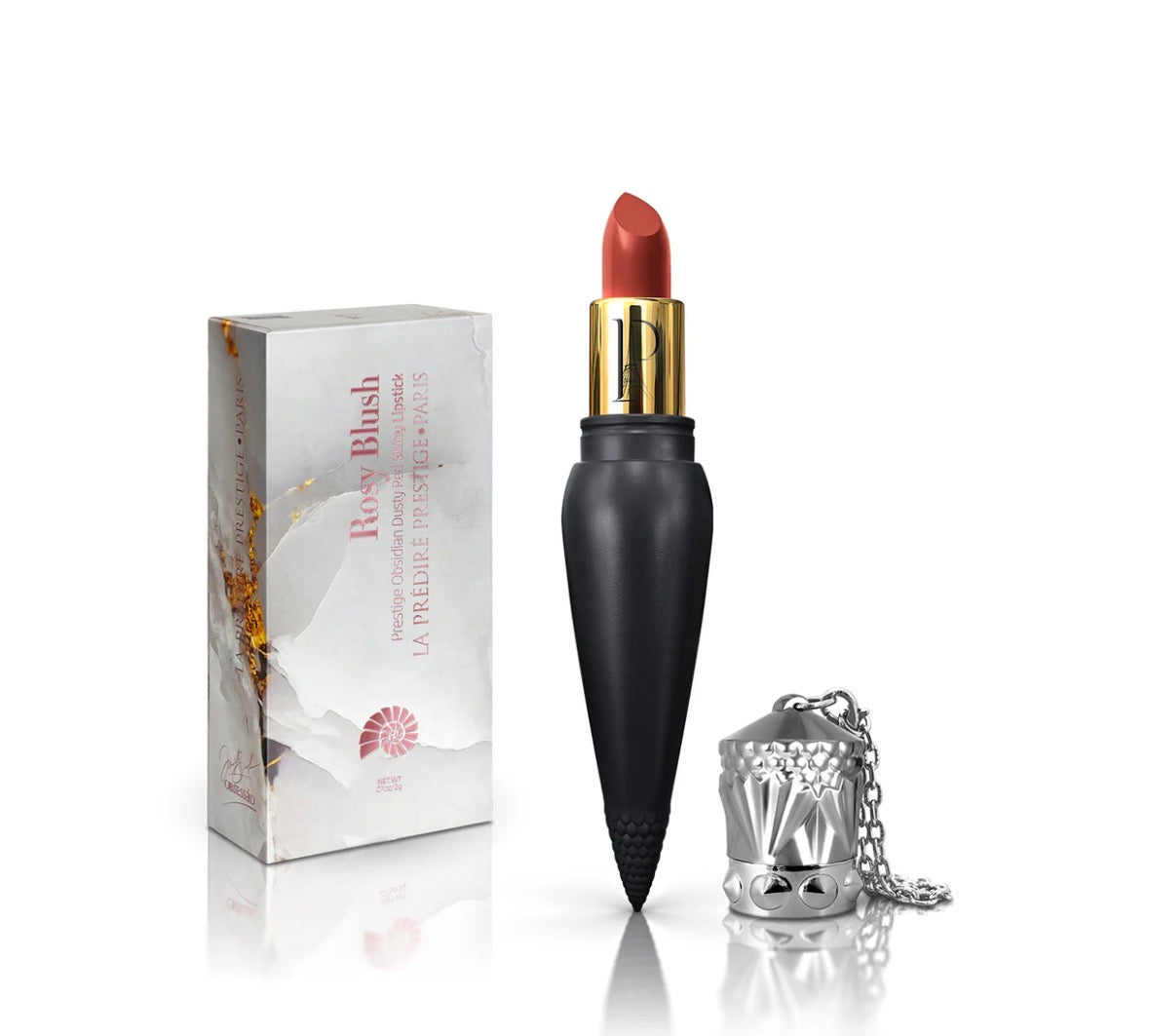 Rosy Blush Prestige Obsidian Dusty Red Shiny Lipstick
OBSIDIANLIP03